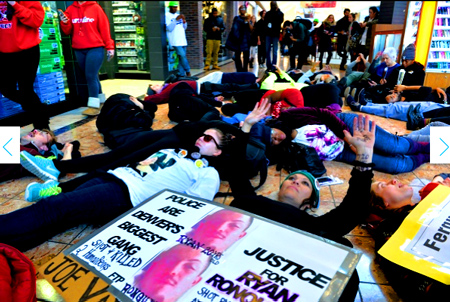 Karl Marx's Useful Idiots: "Several stores lowered their security doors or locked entrances as at least 200 protesters sprawled onto the floor while chanting, "Stop shopping and join the movement" at the Galleria mall in Richmond Heights a few miles south of Ferguson, where officer Darren Wilson fatally shot Brown, who was unarmed, in August.  The protest prompted authorities to close the mall for about an hour Friday afternoon, while a similar protest of about 50 people had the same effect at West County Mall in nearby Des Peres. It didn't appear that any arrests were made." - AOL 