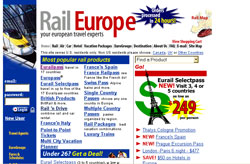 Make a reservation for a rail trip in Europe.