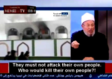 "Yousuf Al-Qaradhawi - Fatwa Kill Libyan Leader Muammar Al-Qaddhafi" - Video provider quote. 