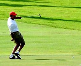 Obama in two years played more golf than Bush played in eight.  