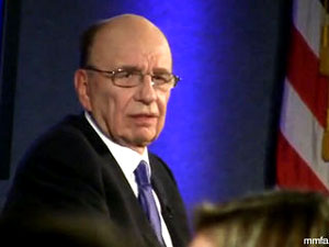 "I don't think we should be supporting the tea party, or any other party," Murdoch said during an interview Tuesday for The Kalb Report at the National Press Club. Murdoch's statement was in response to a question from the audience asking about promotions for the tea party movement that ran on Fox Business Network.  
