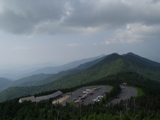 Click here for an enlarged view taken from the top of Mt. Mitchell, looking toward the Smoky Mountains (2005.) 