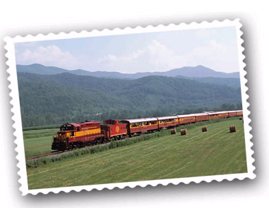 With the romance and mystique of an era gone by, guests on board the Great Smoky Mountains Railroad will enjoy scenic train journeys across fertile valleys, through tunnels and across river gorges in a spectacular region called the Great Smoky Mountains. This section of western North Carolina offers a wide array of ever changing vegetation and fantastic landscapes.  