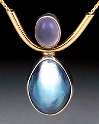 This pendant was designed and handmade by Mary Mc Call Timmer of Candler, North Carolina. 
