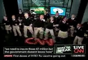 CNN at it againm allowing kids to promote Obama's healthcare bill.  