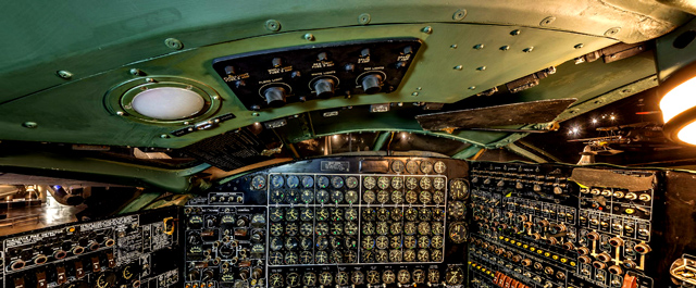 Convair B-36 Cockpit Panel in 360 degrees.  