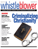 Criminalizing Christianity, December 2005 issue of Whistleblower Magazine. 